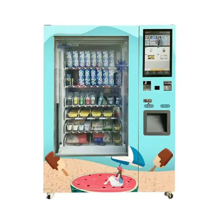 24-hour refrigerated frozen food vending machine for ice cream and meals