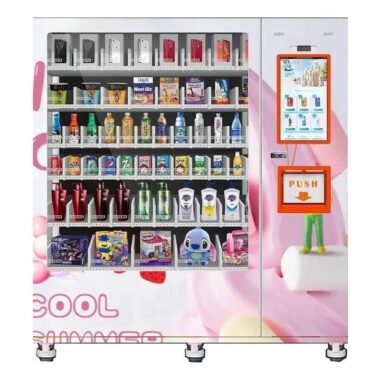 24-hour refrigerated frozen food vending machine for ice cream and meals