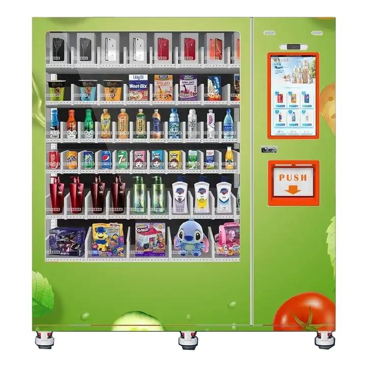 24-hour refrigerated frozen food vending machine for ice cream and meals