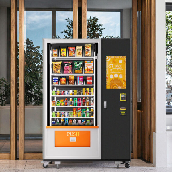 Customized commercial snack vending machine with credit card support