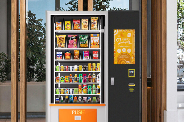 Customized commercial snack vending machine with credit card support
