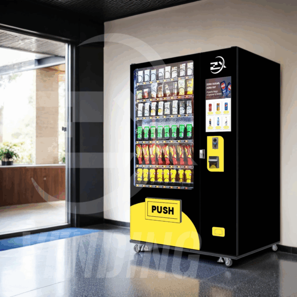 Customized commercial snack vending machine with credit card support