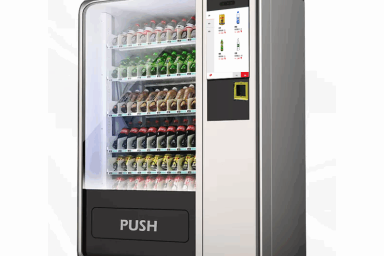 : Export automatic combo vending machine for snacks, drinks, and hot food