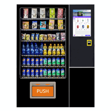 : Export automatic combo vending machine for snacks, drinks, and hot food