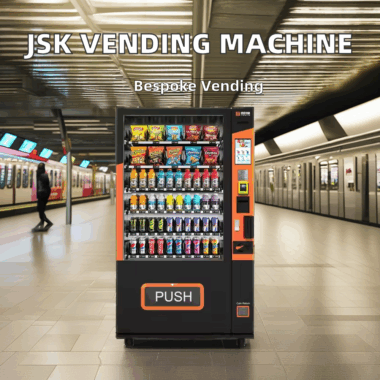 Smart combo vending machine for food and beverages with cake display