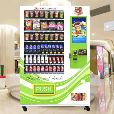 LED light drinks combo vending machine for beer, Coca-Cola, and beverages