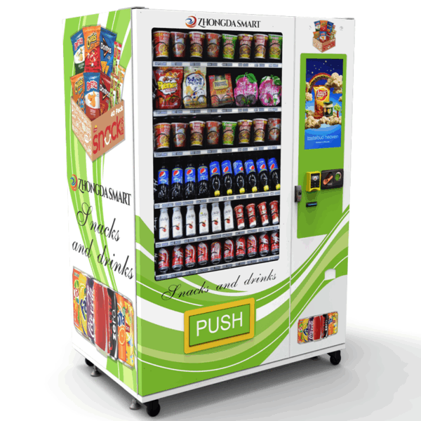 LED light drinks combo vending machine for beer, Coca-Cola, and beverages