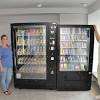 Outdoor self-service combo snack and drink vending machine for 24/7 use