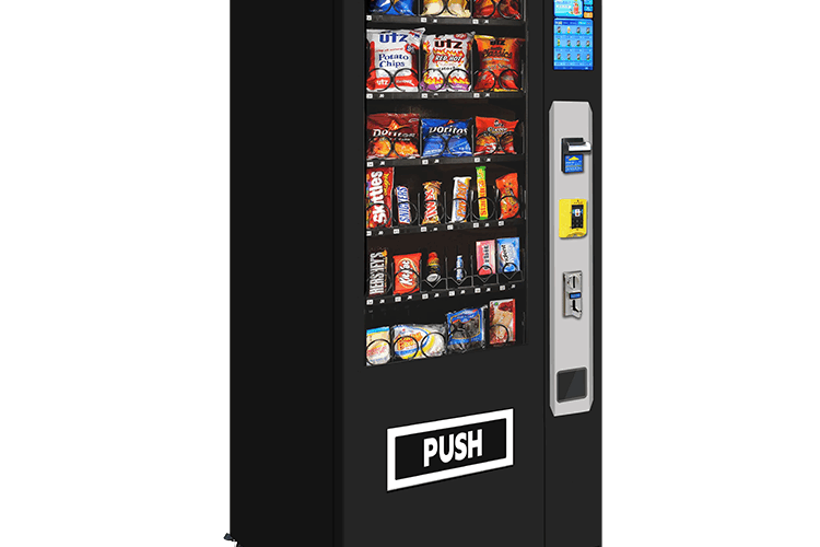 Smart snack and drinks combo vending machine with touchscreen