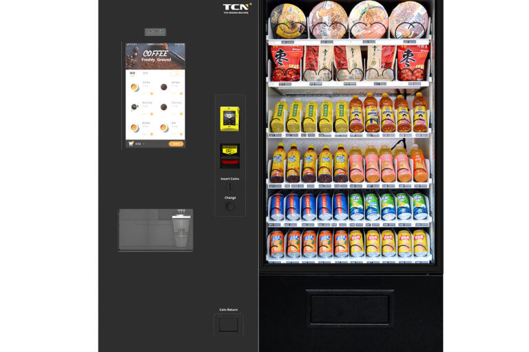 TCN large combo coffee, snack, and beverage vending machine for business